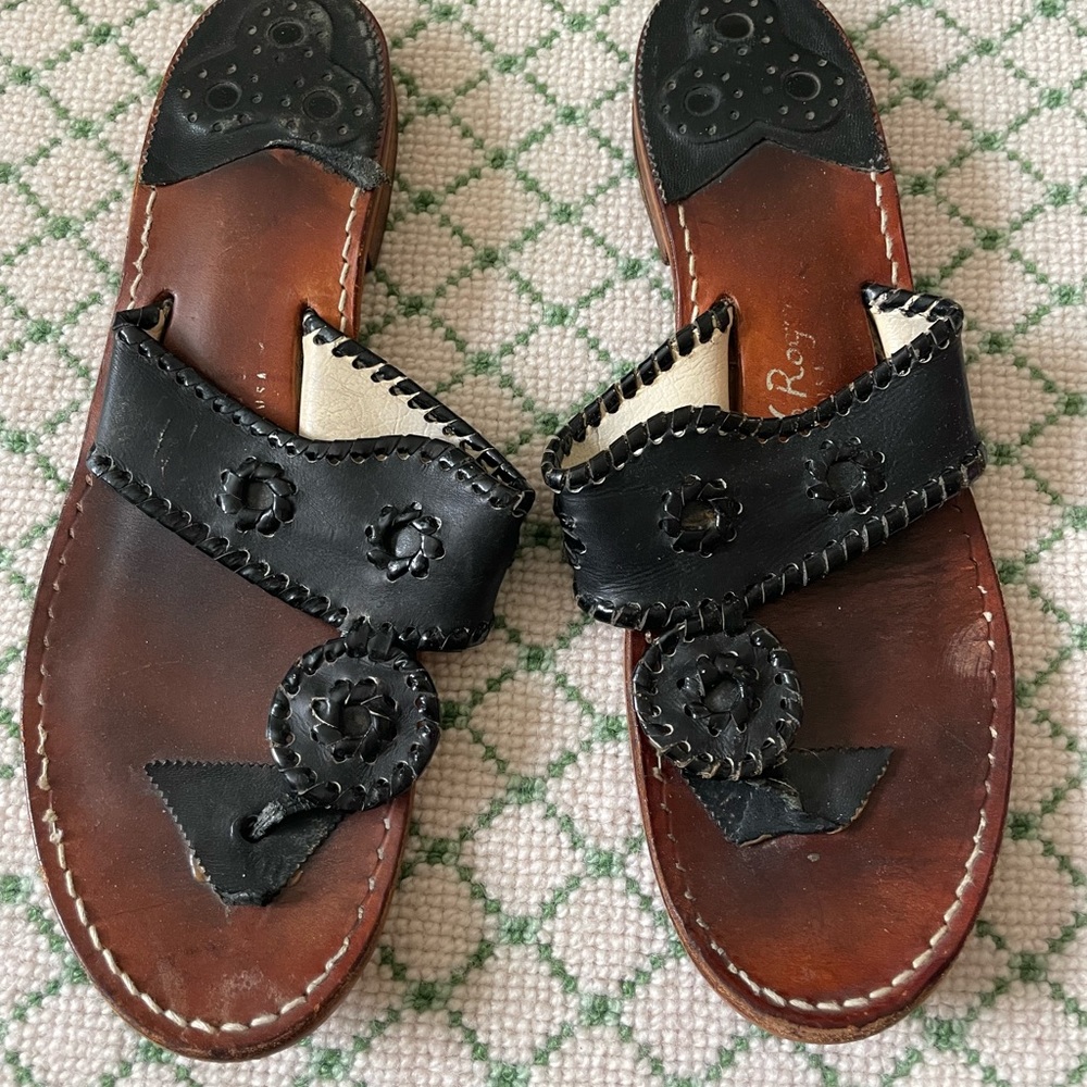 Jack Rogers. Sandals. Black. Size 8